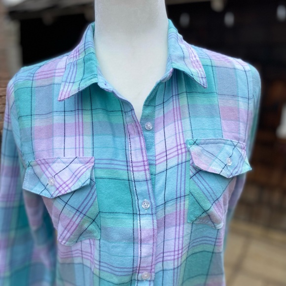 Eddie Bauer Flannel Shirt Dress Girls size XL / 16 - Picture 3 of 7